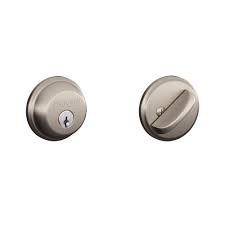 Schlage Satin Nickel Single Cylinder Deadbolt 2 Pack Schlage Locks Hardware Chrome