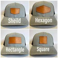 Custom Leather Patch Hats Laser Engraved Logo On Leather Etsy Leather Patches Custom Leather Hat Patches