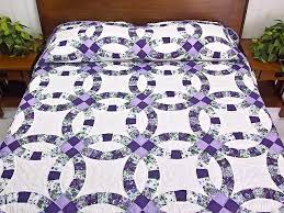 Lavender And Green Double Wedding Ring Quilt Photo 1 Double Green Lavender Photo Quilt Double Wedding Rings Double Wedding Ring Quilt Wedding Ring Quilt