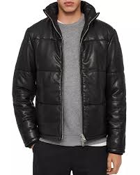 Allsaints Coronet Leather Puffer Jacket Men Bloomingdale S In 2020 Puffer Jackets Jackets Puffer