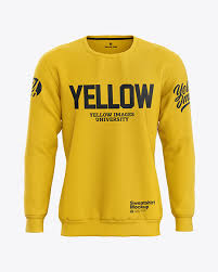 Download Men S Sweatshirt Mockup In Apparel Mockups On Yellow Images Object Mockups