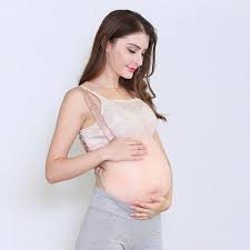 Straps Waist Belt Woman Pregnant 2-3 Months Silicone Belly Crossdresser  Shemale | eBay