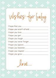 Freebie Wish Cards Baby Shower Wishes Wishes For Baby Baby Shower Printables