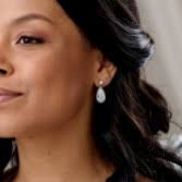 Eliza Silver Sparkling Cubic Zirconia Drop Earrings