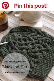Beginner Knit The Blacksod Hat While They Dream In 2021 Cable Knit Hat Pattern Hat Knitting Patterns Knitting Patterns Hats Women
