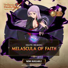 Melascula and galland also arrive at the tavern and intimidate the tavern owner, who cowers behind the bar. The Seven Deadly Sins Grand Cross Elite Demon Melascula Of Faith Now Available Facebook