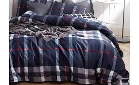 I had originally placed the bed against the corner wall but decided to change things up this. Clothknow Boys Duvet Cover Sets Twin Navy Blue Plaid Kids Bedding 100 Cotton For Child Children