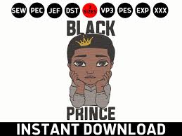 Black Boy Embroidery Design