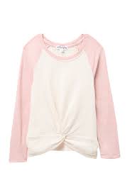 Ten Sixty Sherman Twist Front Raglan Top Big Girls Hautelook