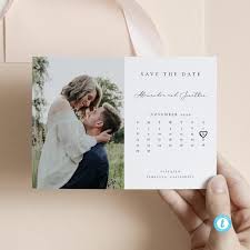 Calendar Save The Date Template Editable Invite Simple And Etsy In 2020 Save The Date Templates Save The Date Save The Date Invitations