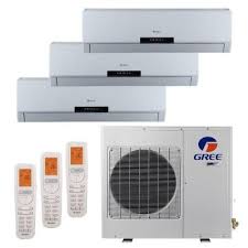 Compare ac prices from mitsubishi, fujitsu & more. Gree Multi 21 Zone 26000 Btu Ductless Mini Split Air Conditioner With Heat Inverter And Remote 230 Volt Multi24hp302 The Home Depot Ductless Mini Split Heat Pump Ductless