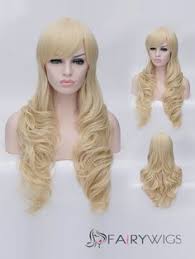20 Long Layered Super Curly Long Bangs Flaxen Blonde Synthetic Cosplay Wig New Dieviete Lv