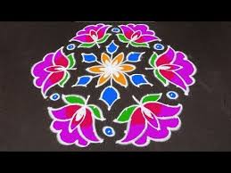 Easy Rangoli Art Designs With Kolam Design 5 To 3 Interlaced Dots Rangavalli By Sunitha 2 Rangoli Designs With Dots Rangoli Designs Rangoli Border Designs