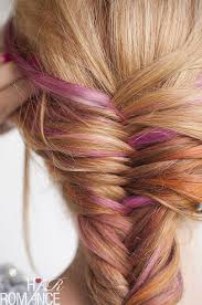 Hair Romance Pink Hair In A Fishtail Braid One Day I Will Put Purple Streaks In My Hair Just Like This Hair Styles Lilac Hair Hair Romance