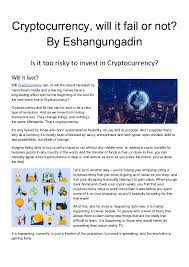 Image by vin jd from pixabay Cryptocurrency Will It Fail Or Is It Here To Stay Esha Gungadin