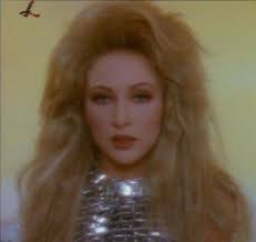Fuzzbox' Vix (Vickie Perks) as Barbarella from the music video for  International Rescue (1987)