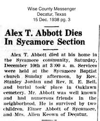 Obituaries from Wise County TX (1910-2022), Last Names That Begin A-B