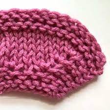 Example of the knit one, purl one, knit one double increase. Tutorial Kyok Knit Yarn Over Knit Knotions