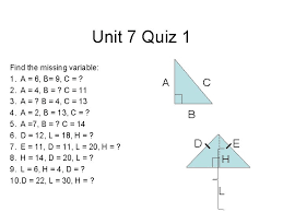 Do not round your answers. Unit 7 Triangles And Area This Unit Begins