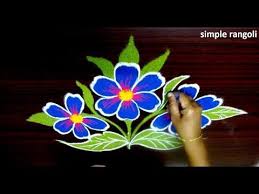 Simple Rangoli Festival Arts With Dots Flower New Rangoli Designs Colour Kolam Youtube New Rangoli Designs Rangoli Designs Simple Rangoli