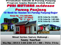 Rumah Dijual Rumah Subsidi Murah Di Parung Panjang Bogor