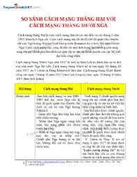 Cách mạng tháng 8 năm 1945 ở việt nam và cách mạng tháng 10 năm 1917 ở nga có điểm chung nào sau đây. Ä'iá»ƒm Khac Nhau Giá»¯a Cach Máº¡ng Thang 2 Va Cach Máº¡ng Thang 10 Nga La Pháº¡m Ha