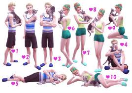 Pet Poses For The Sims 4 By A Luckyday Sims Sims 4 Sims 4 Pets