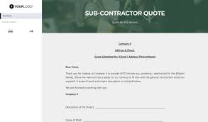 A quote letter is written when one is requesting references regarding products or you can send requirements to the supplier. Free Subcontractor Quote Template Better Proposals