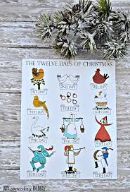 Free adult coloring pages cool coloring pages christmas coloring pages coloring books christmas colors christmas fun white christmas christmas decorations christmas ornaments. 12 Days Of Christmas Free Printable Ella Claire Co
