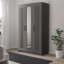 brimnes wardrobe with 3 doors gray 46 1 8x74 3 4 ikea in 2021 brimnes wardrobe ikea brimnes wardrobe ikea wardrobe