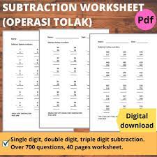 Latih tubi peribahasa melayu set 2. Printables Math Workbook Buku Latihan Matematik Operasi Tolak Subtraction Worksheet Year 1 2 3 Softcopy Pdf File Shopee Malaysia