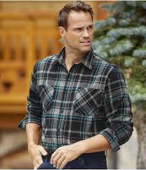 Une matière flanelle 100% coton. Chemises Flanelle Homme Atlas For Men