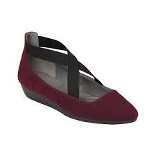 Womens Aerosoles Hierarchy Flat Size 11 M Wine Fabricelastic