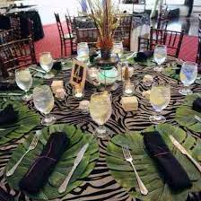 Vegetarian dinner recipes for an elegant dinner party, festive backyard barbecue, or casual tuesday night hang. Jungle Themed Dinner Party Table Setting Jungle Theme Parties Jungle Theme Safari Theme Party