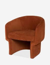 Pomona Accent Chair Terracotta Accent Chairs Orange Chairs Living Room Retro Accent Chair