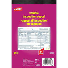 4 check ampacities and sizing are based motor vehicles are a tremendously dangerous part of society. Staples Bilingual Vehicle Inspection Report Book 31 Duplicates Car Staples Ca