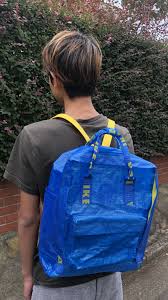 Ikea Backpack Kanken Backpack Knockoff Backpack Ikea Kanken Knockoff Upcycled Fashion In 2020 Backpack Fjallraven Kanken Diy Backpack