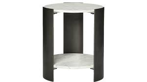 Beret Marble 2 Tier Side Table Reviews Cb2 Side Table Modern Side Table Table