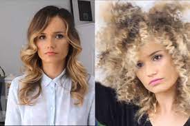 White Vlogger Eskimohair Posts Youtube Tutorial On How To Turn Straight Hair Into An Afro Texture Afro Hair Tutorial Afro Hairstyles Afro Hair White