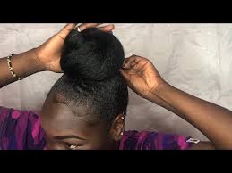 The bun hairstyle is a classic for women and men.there are all kinds you can do such as low, high, braided, double and others. Quick Easy Bun With Jumbo Braiding Hair 4c Hair Youtube