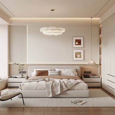 Modern bedroom redesign with bed wardrobe and premium mattress