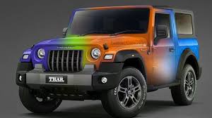 New Gen Mahindra Thar Rendered In A Set Of Bright Colours