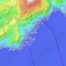 Map of albany, salt lake city map, algiers map, map of pensacola, cancun map. Monaco Topographic Map Elevation Relief