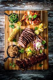 Bbq Sharing Platter 8 Hour Smoked Brisket Maple Glaze Ribs Free Range Siracha Chicken Pulled Pork Old Spot Chickpe Glazed Ribs Food Platters Meat Platter