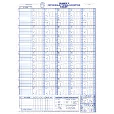 Glovers Pitching Hitting Scouting Charts Sports Advantage