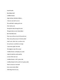 Explain your version of song meaning, find more of p!nk lyrics. A Million Dream Chord Python