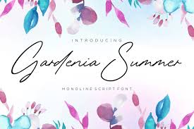 Rocket script is a free retro font that great to put some retro feelings on your design. Gardenia Summer Monoline Script Font Free Fonts Script Handwritten Pixelify Net