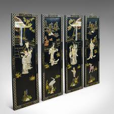 21 posts related to asian wall art panels. Set Of Four Chinese Wall Panels Decorative Mother Of Pearl Soapstone At 1stdibs