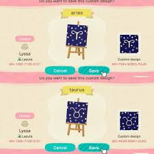 Acnh Zodiac Signs Animal Crossing Zodiac Designs Zodiac