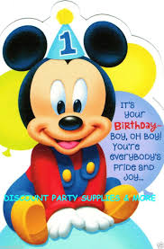 We all love that singing and dancing joyous character always ready to make you laugh. Disney Mickey Mouse 1st Birthday Greeting Card Mickey Mouse 1st Birthday Mickey Mouse Birthday Mickey Mouse